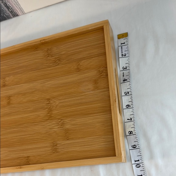 SERVING TRAY- with handles-  light wooden Festive Design - Picture 6 of 11